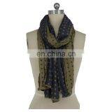 Direct Factory Cotton Check Dots Double-Layer Scarf thumbnail-1