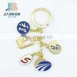Promotional Custom Made Gold Plating Enamel Metal Keychain thumbnail-2