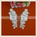 Hot Sale Wholesale Artificial Flower Lace Design Neck Patches White Neck Collar for Garment thumbnail-2