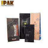 Food Grade Kraft Paper Flat Bottom Stand up Coffee Bag With Valve thumbnail-3