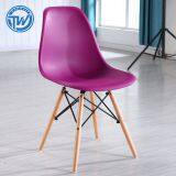 DC-6071 Topwell Modern Design Plastic Chair Dining Room Chair With Wood Legs Leisure Chair thumbnail-1