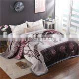 Factory Outlet Hot Sale Winter Raschel Blanket Wholesale Luxury Plant Embossed Double Layer Weighted Blanket for Middle-East