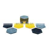 Colorful Customized Size Hexagon Felt Coasters thumbnail-1
