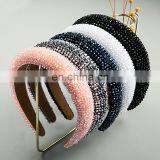 5colors New Luxury Baroque Colorful Rhinestone Fashion Colored Padded Headband For Women Party Hair Accessories thumbnail-2