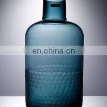 Guangzhou Manufacturer Wholesale Home Table Decoration Blue Glass Jar Vase Set thumbnail-4