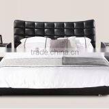 White Double Size Leather Modern Furniture Bed thumbnail-4