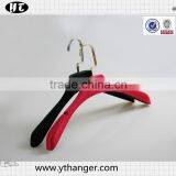 Green Velvet Flocking Hanger With Anti-slip Notch for Clothes thumbnail-3