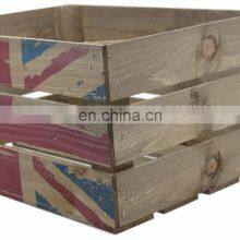 Wooden Rustic Crate With Union Jack Print thumbnail-5