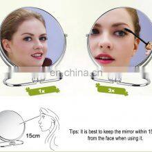 Round Shape Table Makeup Mirror Chromed Metal Makeup Table With Mirror Hot Selling Makeup Mirror thumbnail-3