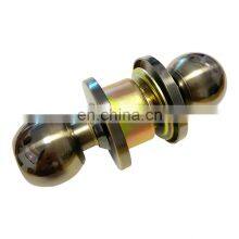 Modern Tubular Round Knob Handle Lock Satin Nickel Brass Cylinder Door Knob Lock Door Knob Lock thumbnail-1