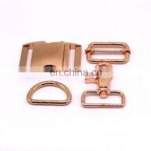 High Quality Metal Accessories D Rings Adjustable Slide Quick Release Buckles Swivel Dog Hooks for Dog Collar thumbnail-3