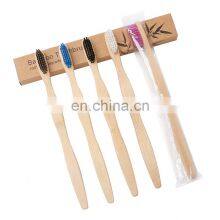 High Quality Adult Bamboo Toothbrush, Multicolor Square Handle Bamboo Toothbrush thumbnail-4