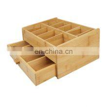 Home Office Bamboo Desk Drawer Organizer Bamboo Desktop Organizer Durable Wood Table Top Storage for Pencils thumbnail-4