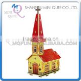 Mini Qute 3D Wooden Puzzle Norway Church architecture famous building Adult kids model educational toy gift NO.F117