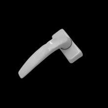 Square BEND Tubular Stainless Steel Brushed Door Handle on Square Rose With Escutcheon thumbnail-4