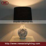 2016 Newest White Flower Ceramic Base Table Lamp thumbnail-1