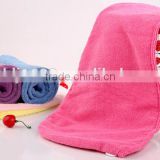 women popular wearable soft customized terry shower cap wholesale