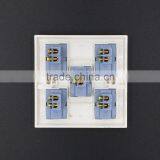 U Series Fluorescent Series Push Button Five Gang Wall Switch thumbnail-2