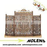 Fleur-de-lis-accent-three-panel-fire-screen-4/Acanthus Leaf Fire Screen