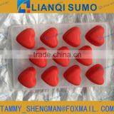 LFGB/FDA Food Grade Plastic Ice Cube Mould With Heart Shape thumbnail-1