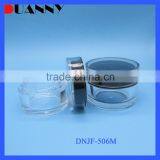 High Quality Black Cap Bottles Cosmetic Jar Acrylic Cosmetic Bottles thumbnail-4