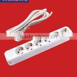 Europe Extension Socket 6 Gang With Wire and Earthing/romania Sockets