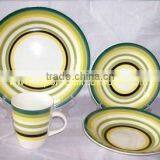 16pcs Hand Printed Stoneware Dinner Set thumbnail-1