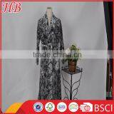 Bottom Print Cut Flannel Fleece Bathrobe thumbnail-2