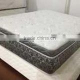Grey Aglaia box spring mattress with euro-top