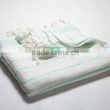 Best Selling High Quality 100% Cotton Kikoy Hammam Towel With Terry Towel thumbnail-1