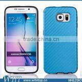 Wholesale Grain Carbon TPU Case Protective Case Cover For Samsung Galaxy S6 thumbnail-5