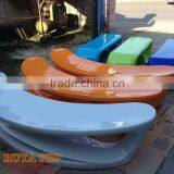 Fiberglass Moon Bench Chair 2M Long Stool Resin Furniture Fashion for Public Rest Area thumbnail-5