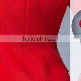 Women Red Fashion Elegant Wool Formal Uniform for Autumn /winter thumbnail-6