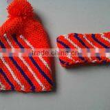 2012 Populor Winter Women's Striped Knitted Hat and Scarf Sets