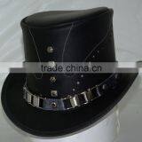 Top Hat, Steampunk, Goth, Grunge, Genuine Leather thumbnail-4