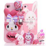 China Manufacture Mobile Phone Silicon Case for 4S/5S,silicone Phone Case,animal Silicone Phone Case