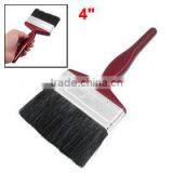 4" Wide Black Bristle Dark Red Handle Paint Brush Painting Tool thumbnail-1