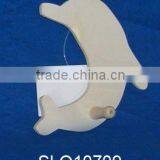 Wooden Coat Hook With Dolphin Shape