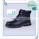 EN ISO 20345:2011 Black Genuine Leather Upper Rubber Outsole Goodyear Work Shoes Made in China thumbnail-1