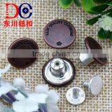 High Quality Metal Fashion Jeans Button Customized Metal Button for Jeans