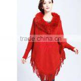 2015 Imitation Fox Fur Fashion Shawl Sweater Cloak