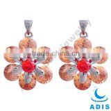 brass fashion flower design pendant jewelry