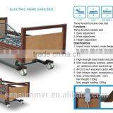 Luxury Electric Hospital Bed With Wooden Head Board and Foot Board Old People Home Care