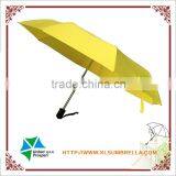 Metal Chrome Frame With Yellow Color Auto Open Closed Umbrella