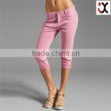 Pink Lady Cropped Jeans for Women Oem Jeans Cropped Denim Pants JXQ207 thumbnail-1