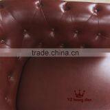 Red Color Leather Single Sofa Chair With Low Back Rest YZA501 thumbnail-5
