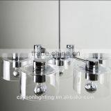 Modern Desingn Glass Shade Indoor Ceiling Lamp With Chandelier
