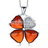 necklaces for girls natural stone heart beads custom logo pendant for