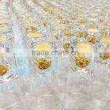 24K Floating Golden Flake 20ml Fancy Shaped Small Shot Glass thumbnail-5