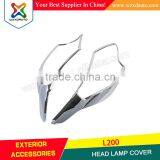 SET CHROME LH RH HEAD LAMP LIGHTS COVER FOR MITSUBISHI TRITON L200 2015 PICK UP PICKUP thumbnail-1
